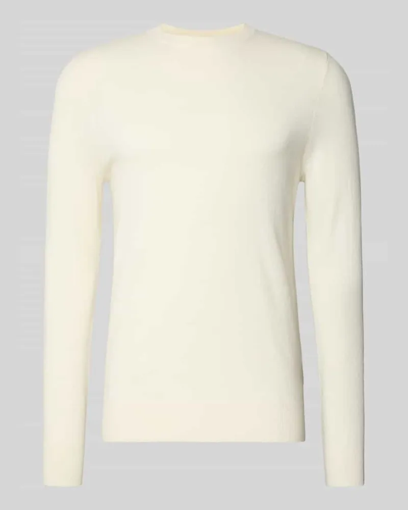 Christian Berg Strickpullover aus Wolle-Kaschmir-Mix Offwhite