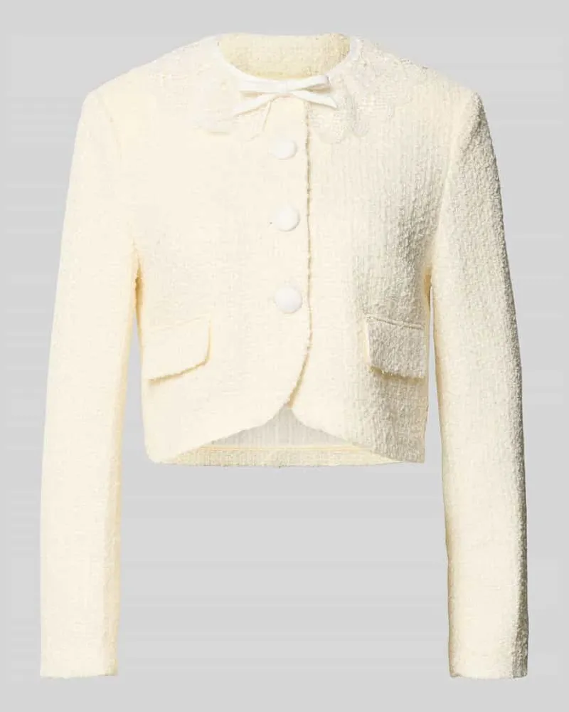 Self-Portrait Damen Jacke mit Woll-Anteil Offwhite