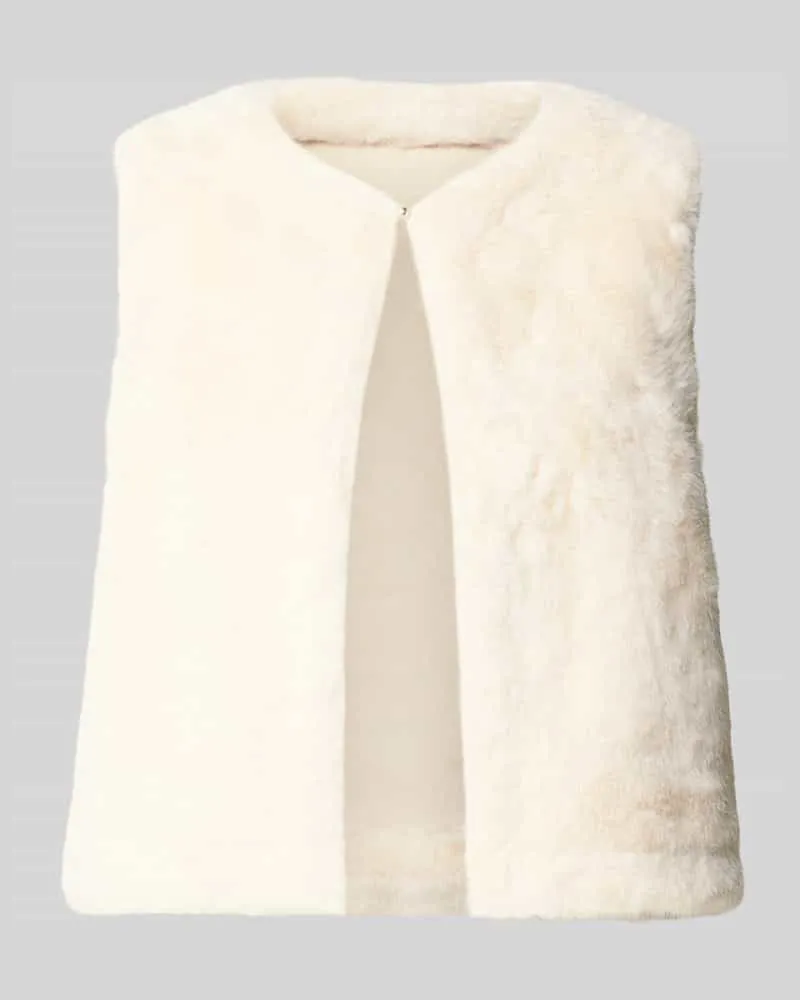 Milano Italy Weste aus Kunstfell mit Knopfverschluss Offwhite