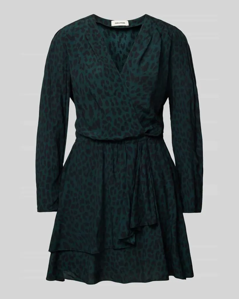 Zadig & Voltaire Knielanges Kleid in Wickel-Optik Modell 'ROGERS Dunkelgruen