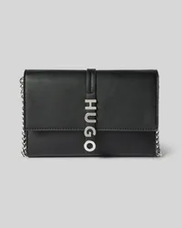 HUGO BOSS Clutch mit Label-Applikation Modell 'Mel Black