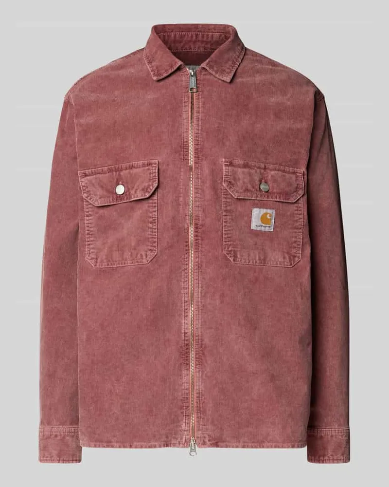 Carhartt WIP Cordjacke mit Zweiwege-Reißverschluss Modell 'REYNOLD Altrosa