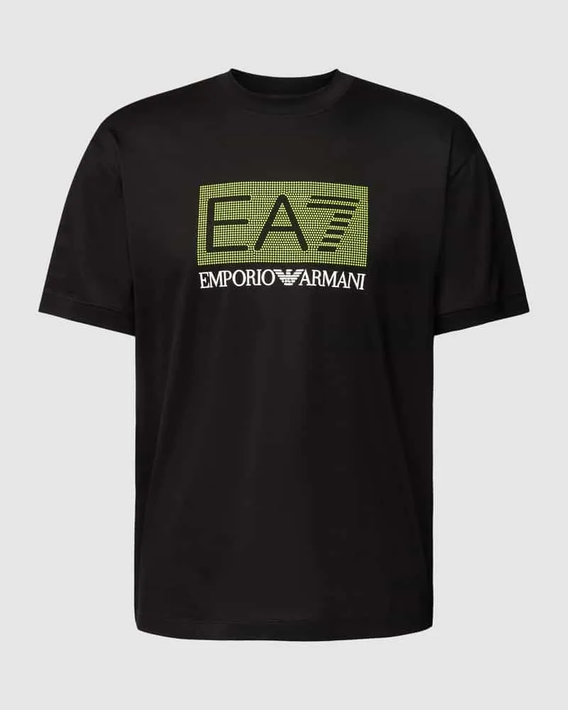 EA7 T-Shirt mit Label-Print Black