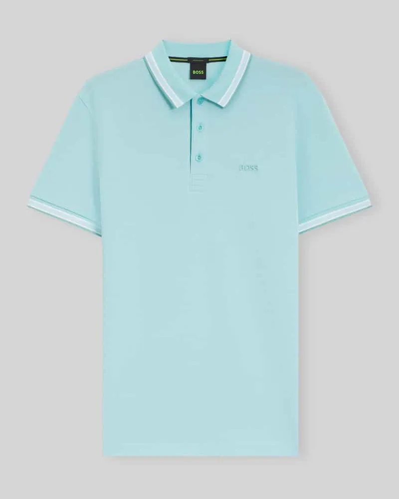 HUGO BOSS Regular Fit Poloshirt aus reiner Baumwolle Modell 'PADDY Aqua