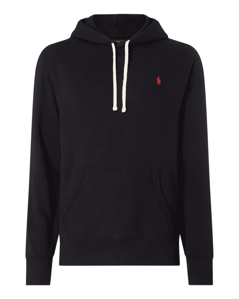 Ralph Lauren Hoodie in Melange-Optik mit Logo-Stickerei Black