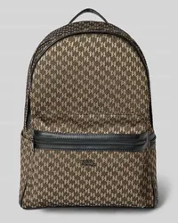 Karl Lagerfeld Rucksack mit Allover-Logo-Muster Sand