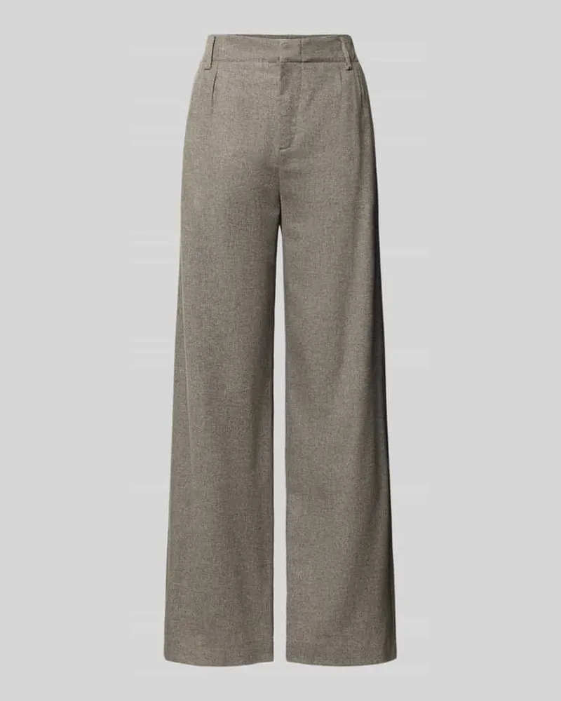 Drykorn Hose aus Woll-Mix mit Gesäßtaschen Hellbraun