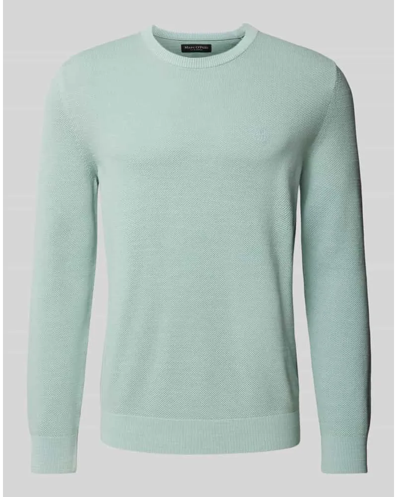 Marc O'Polo Strickpullover mit Label-Stitching Ocean