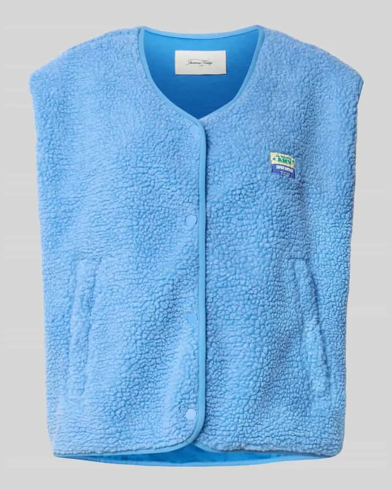 American Vintage Relaxed Fit Weste mit Logo-Patch Modell 'Hoktown Bleu
