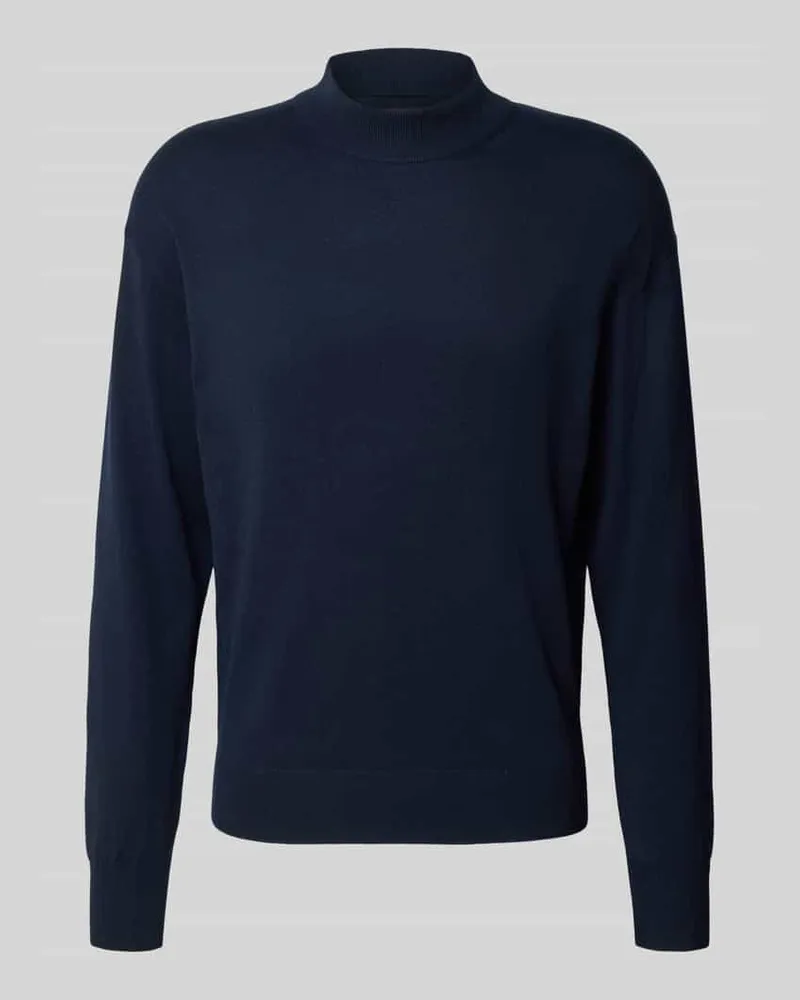 Scotch&Soda Strickpullover mit gerippten Abschlüssen Marine