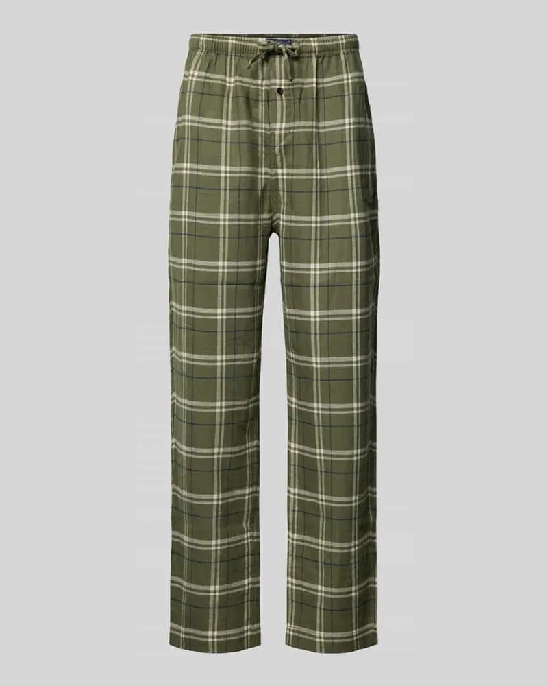 Ralph Lauren Comfort Fit Pyjama-Hose aus reiner Baumwolle Oliv