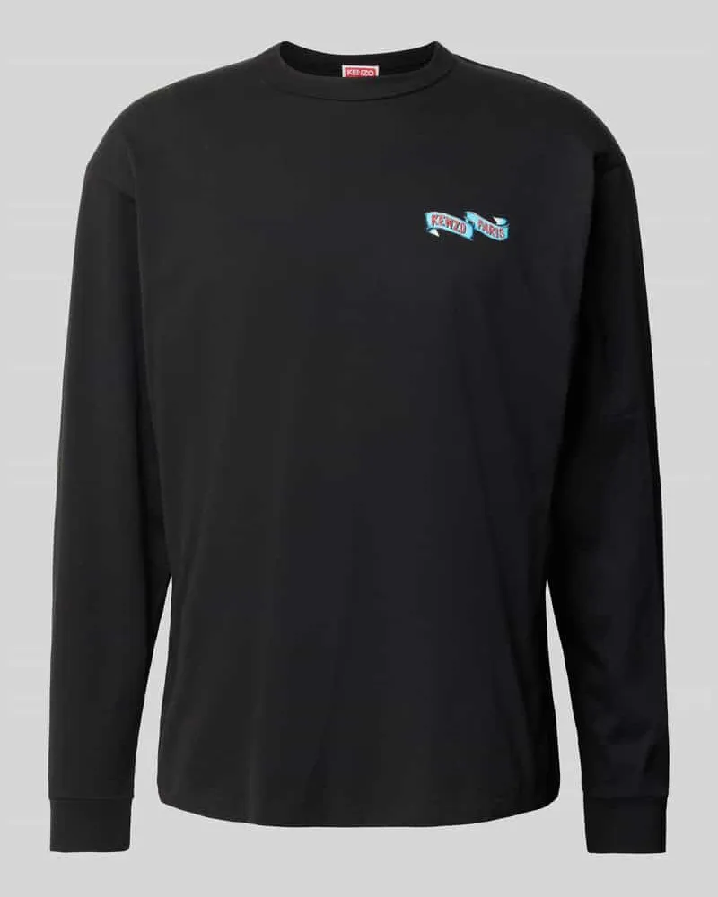 Kenzo Longsleeve aus reiner Baumwolle Black