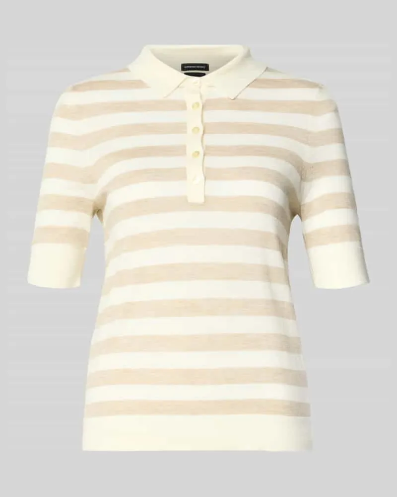 HUGO BOSS Regular Fit Poloshirt aus reiner Schurwolle Modell 'FIDENKA Beige
