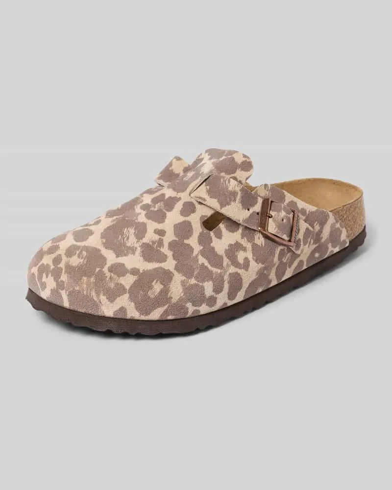 Birkenstock Slipper aus echtem Leder Modell 'Boston Sand