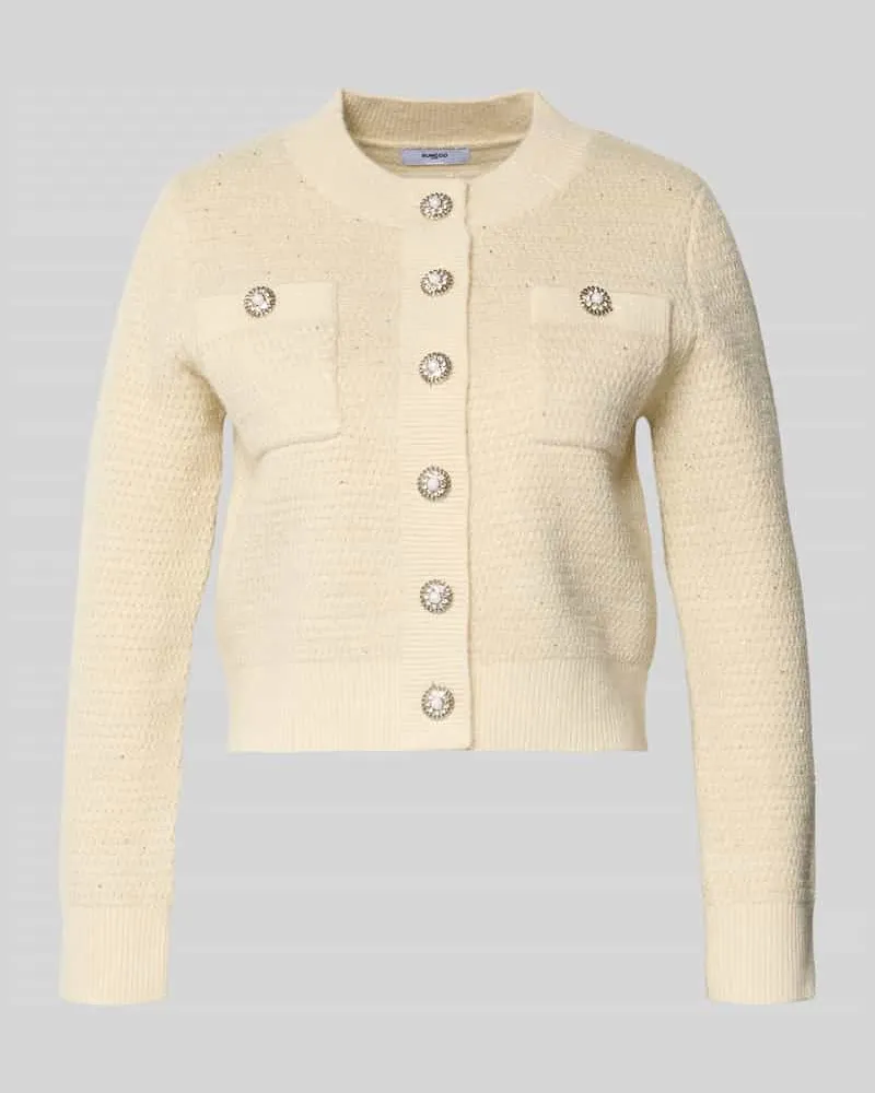 Suncoo Strickjacke mit Knopfleiste Modell 'GABOR Offwhite