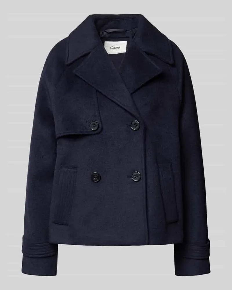 S.Oliver Relaxed Fit Jacke mit Woll-Anteil Marine