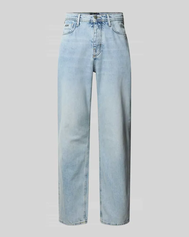 Antony Morato Straight Fit Jeans mit Logo-Applikation Hellblau