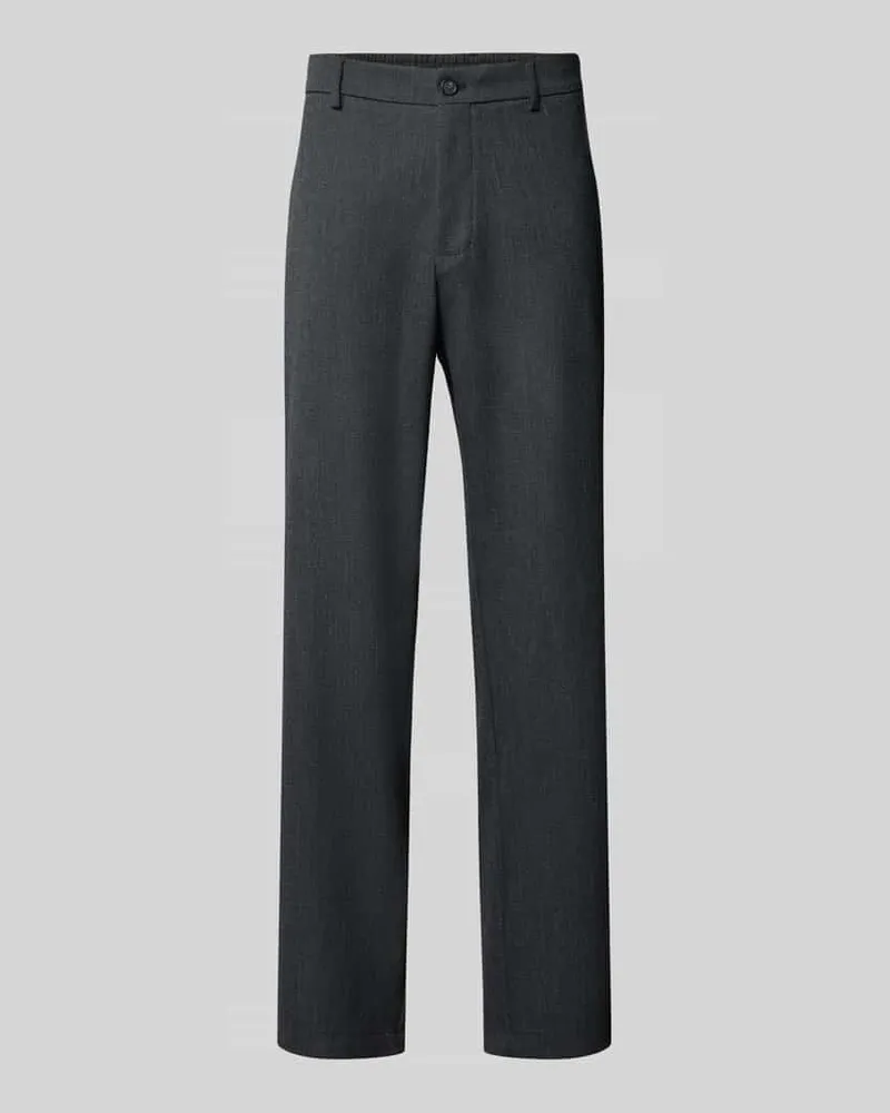 Strellson Weite Hose mit seitlichen Eingrifftaschen Modell 'Jin Anthrazit
