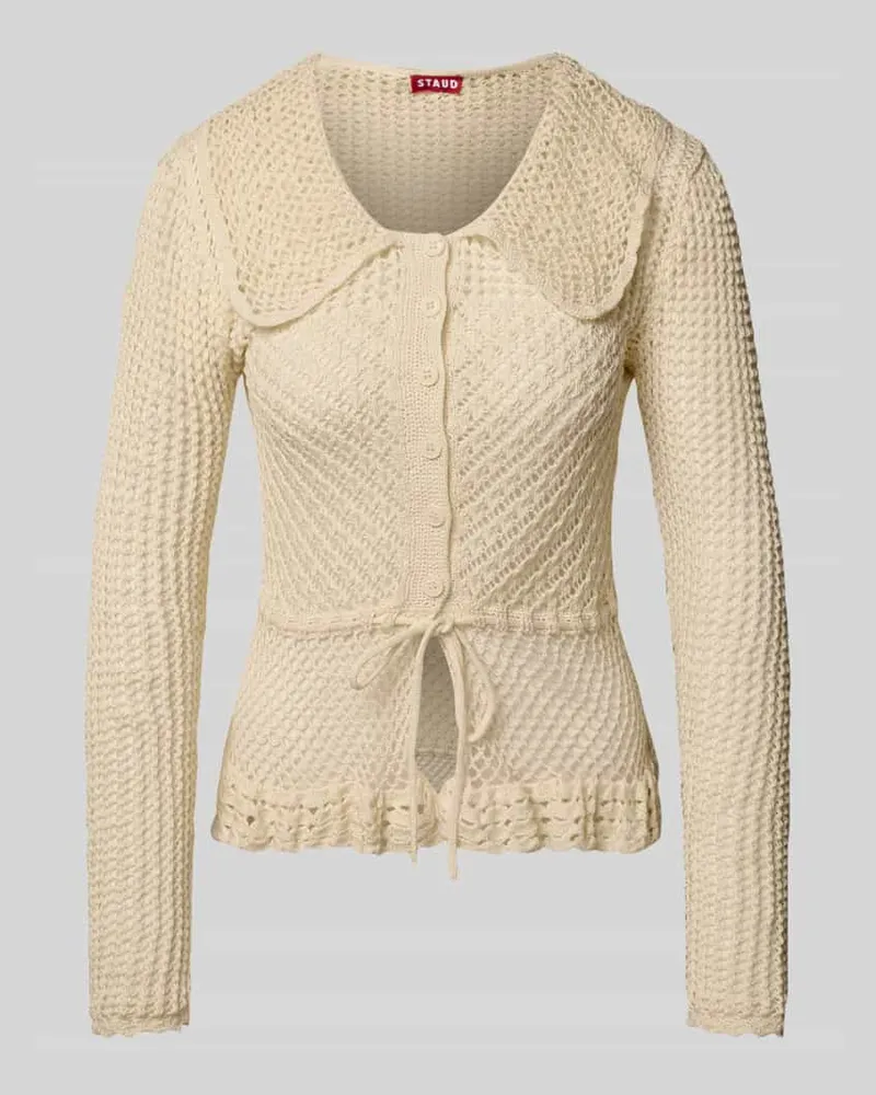 STAUD Cardigan mit Lochmuster Modell 'VIENNA Ecru