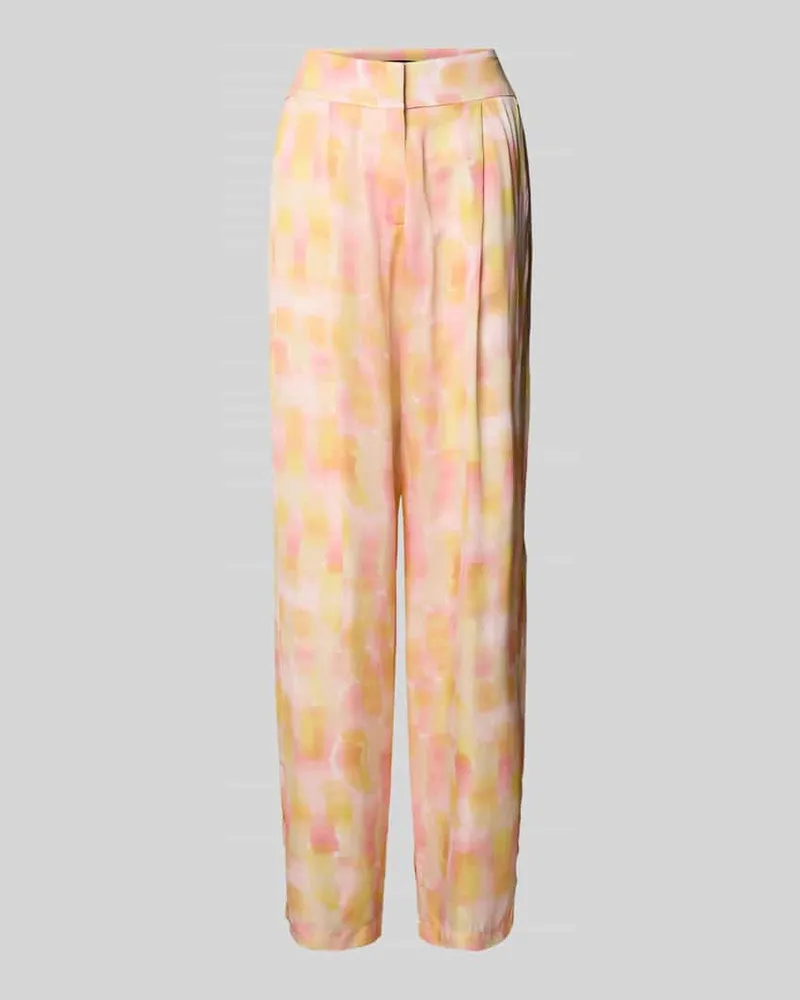 Armani Exchange Relaxed Fit Stoffhose mit Bundfalten Rosa