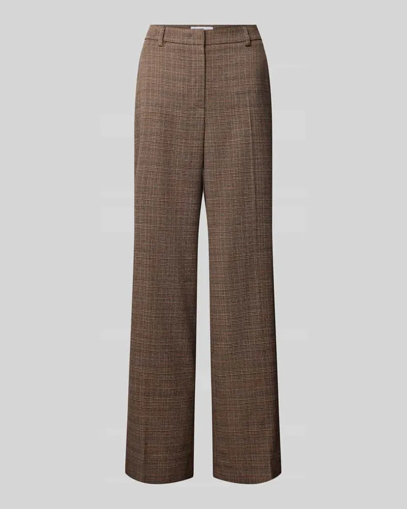 RAFFAELLO ROSSI  Straight Fit Chino mit Allover-Muster Modell 'MILARA Mittelbraun