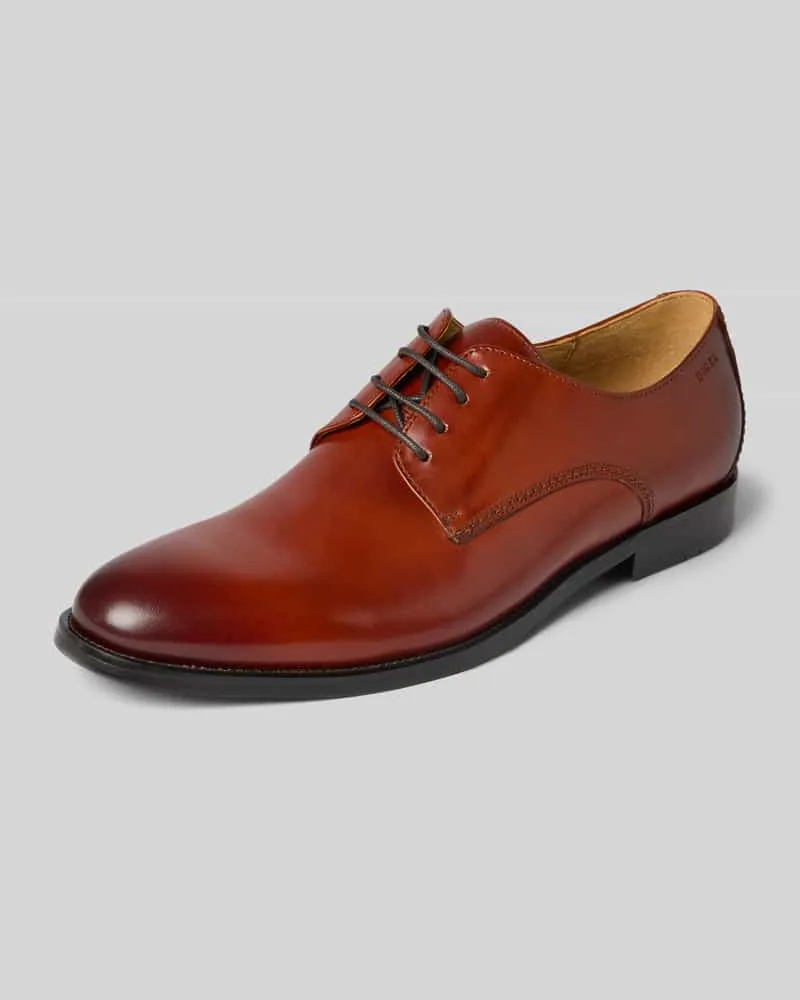 Digel Derby-Schuhe aus Leder Modell 'SEBASTIAN Cognac