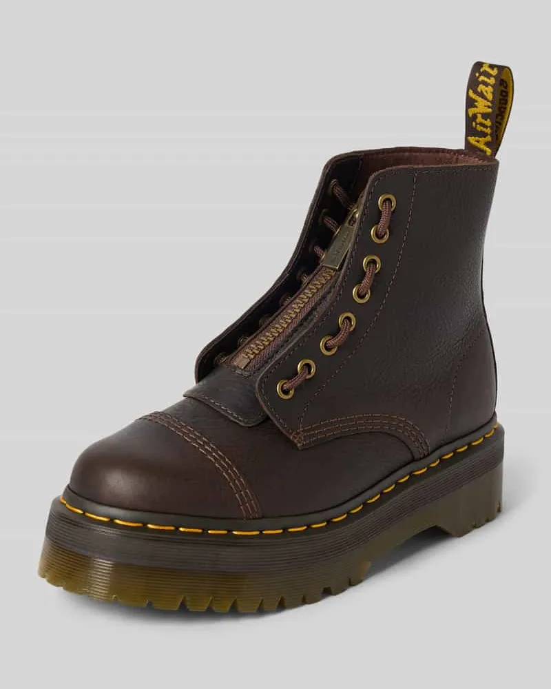 Dr.Martens Boots aus Leder mit Reißverschluss Modell 'Sinclair Dunkelbraun