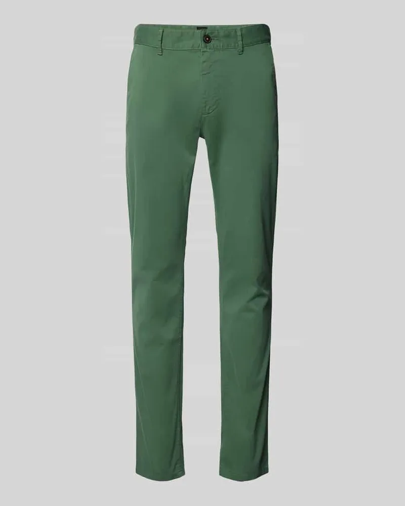 HUGO BOSS Stoffhose mit Eingrifftaschen Oliv