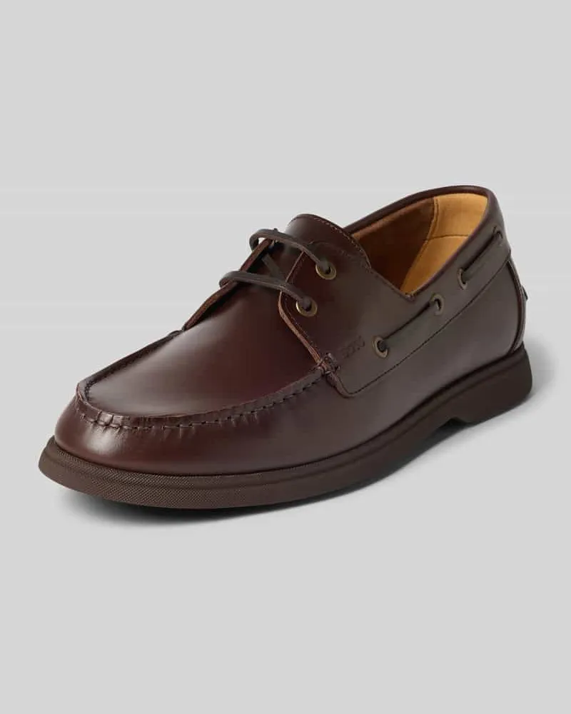 HUGO BOSS Loafer aus echtem Rindsleder Modell 'Sienne_Slon_pllt Dunkelbraun
