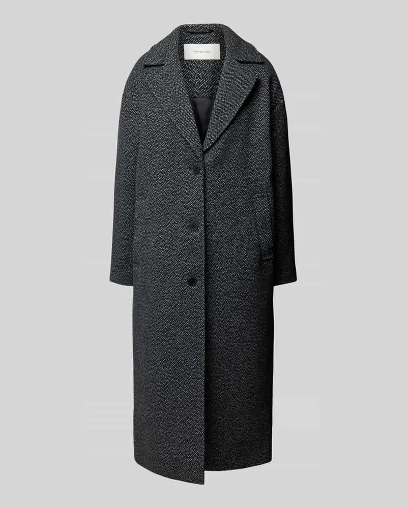 Calvin Klein Mantel mit Reverskragen Anthrazit