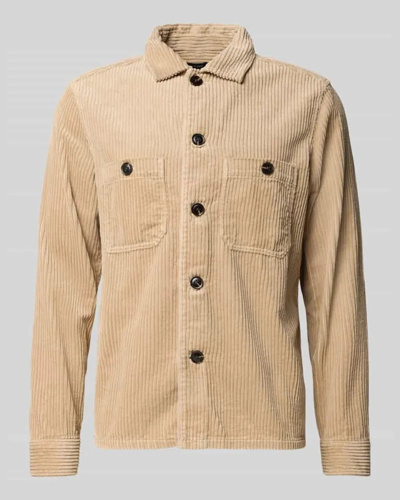 Olymp Hemdjacke mit Knopfleiste Sand