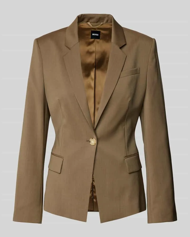 HUGO BOSS Blazer mit Brustleistentasche Modell 'Jia Cognac
