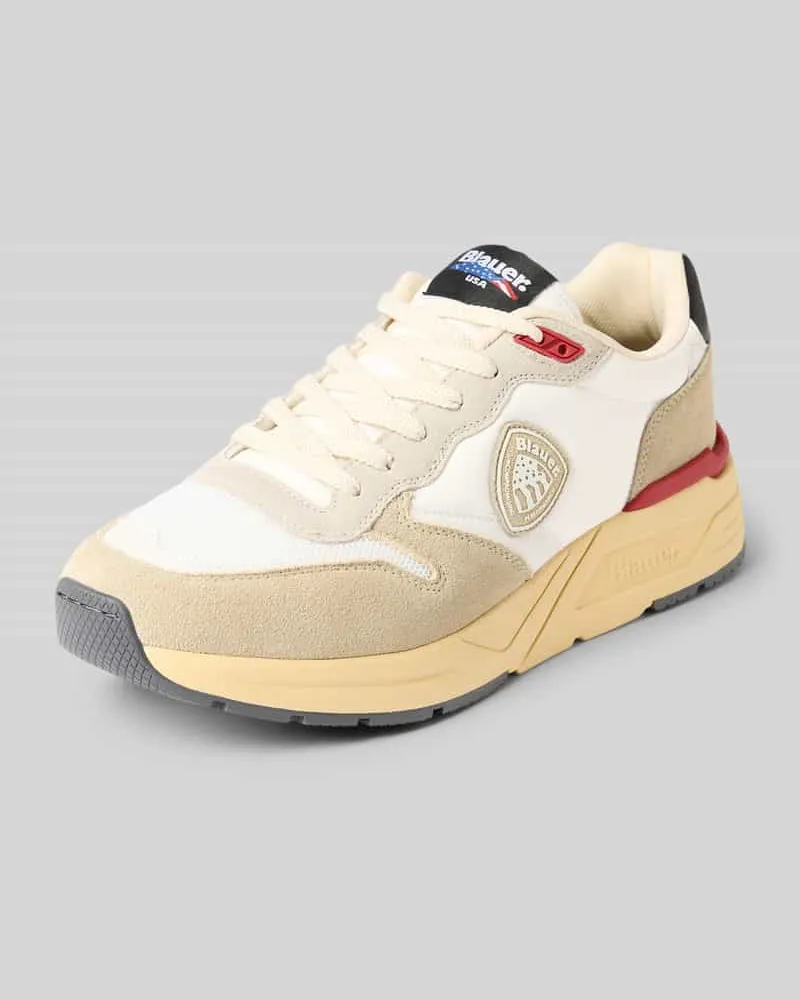 Blauer Sneaker mit Kontrastbesatz Modell 'RAYO Beige