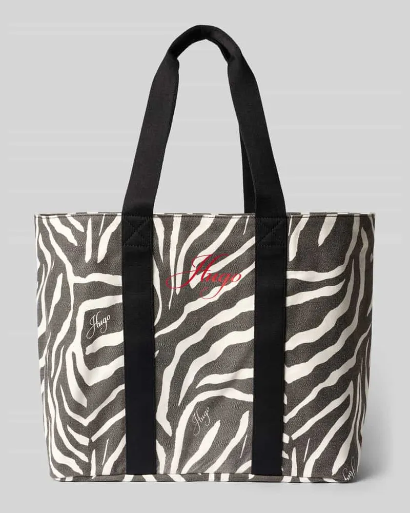HUGO BOSS Shopper aus reiner Baumwolle Modell 'BECKY ZE_TOTE Black