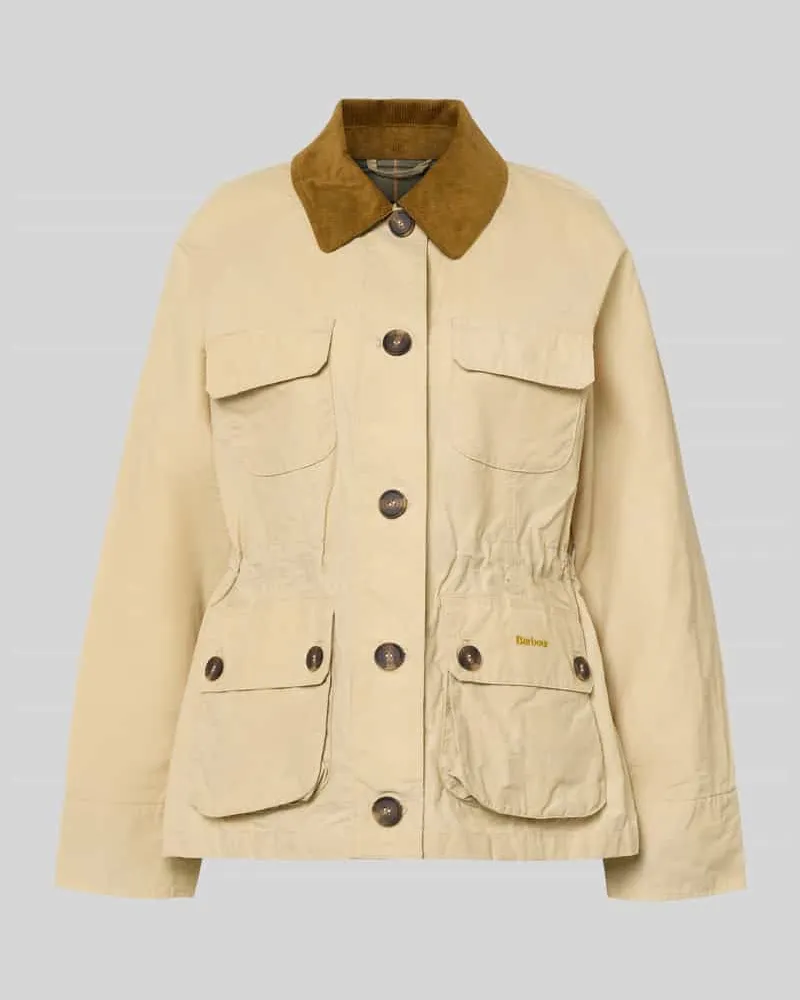 Barbour Regular Fit Funktionsjacke aus reiner Baumwolle Modell 'CROTON Beige
