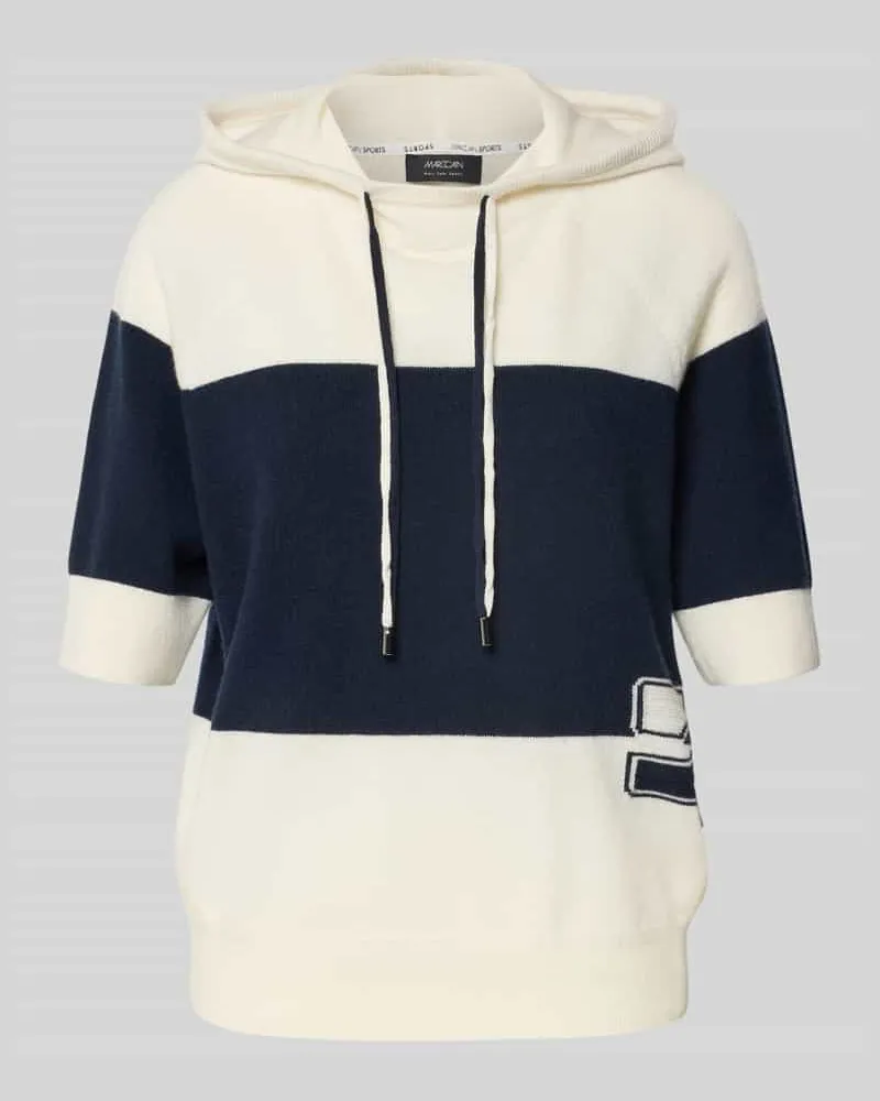 Marc Cain Relaxed Fit Pullover aus Schurwoll-Kaschmir-Mix Marine