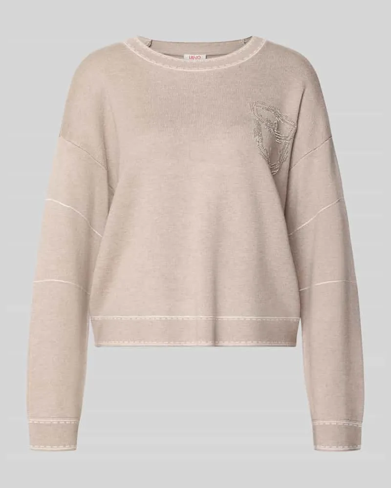 Liu Jo Pullover mit Zierknöpfen Beige