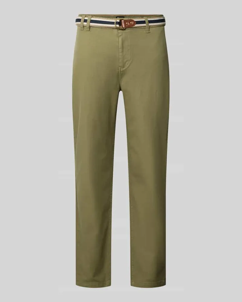 Scotch&Soda Chino mit Gürtel und Eingrifftaschen Modell 'WARREN Grass