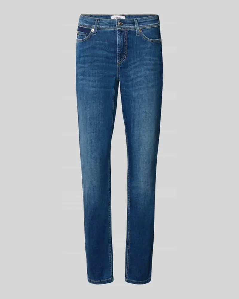 Cambio Slim Fit Jeans aus Baumwoll-Mix Modell 'PIPER Blau