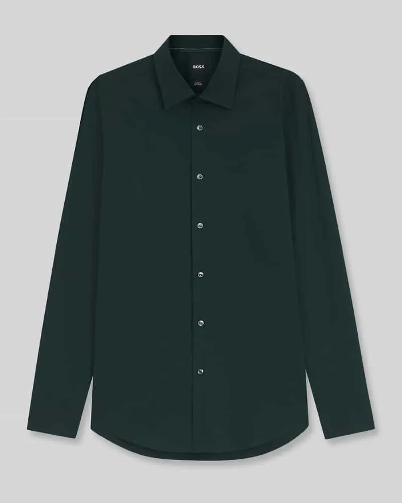 HUGO BOSS Slim Fit Businesshemd aus Baumwoll-Mix Modell 'HANK Bottle