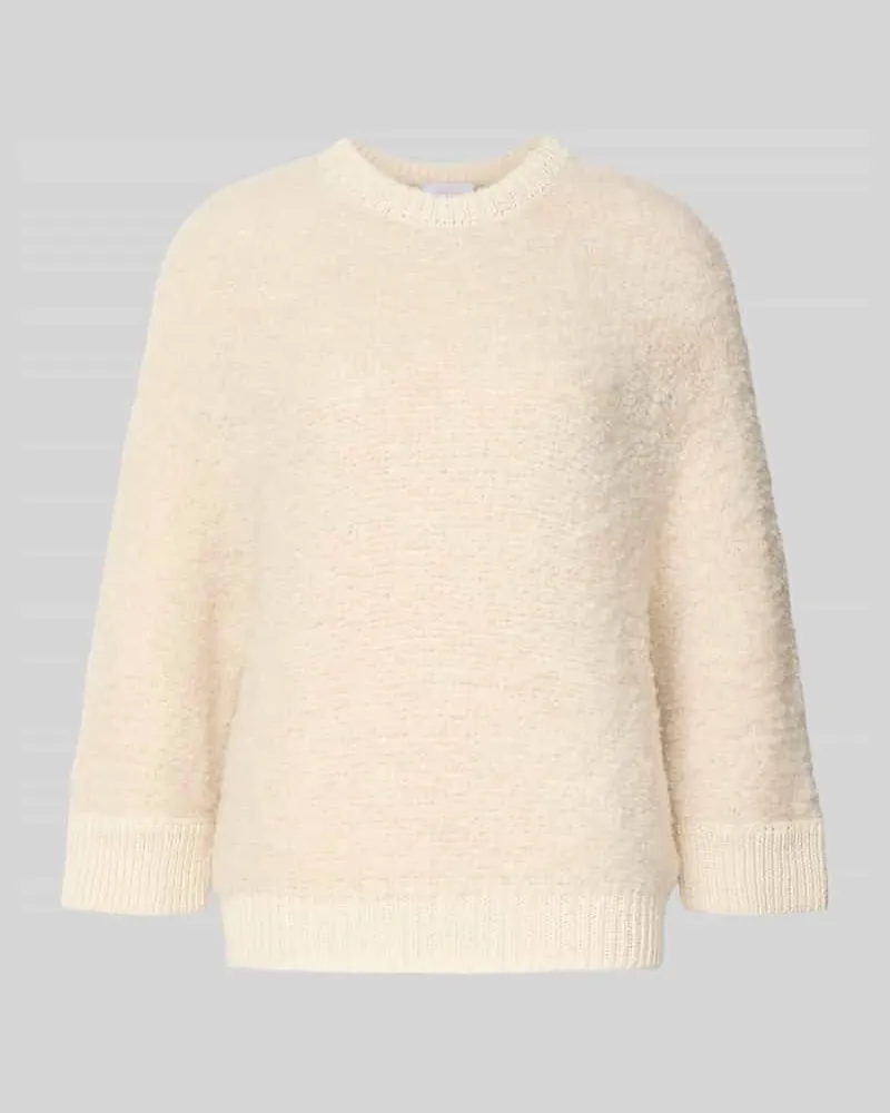 Rich&Royal Strickpullover mit gerippten Abschlüssen Sand