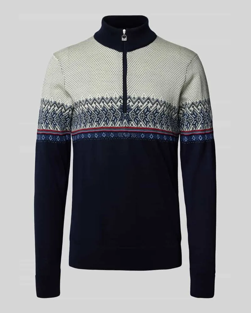 Dale of Norway Wollpullover mit Troyer-Kragen Marine