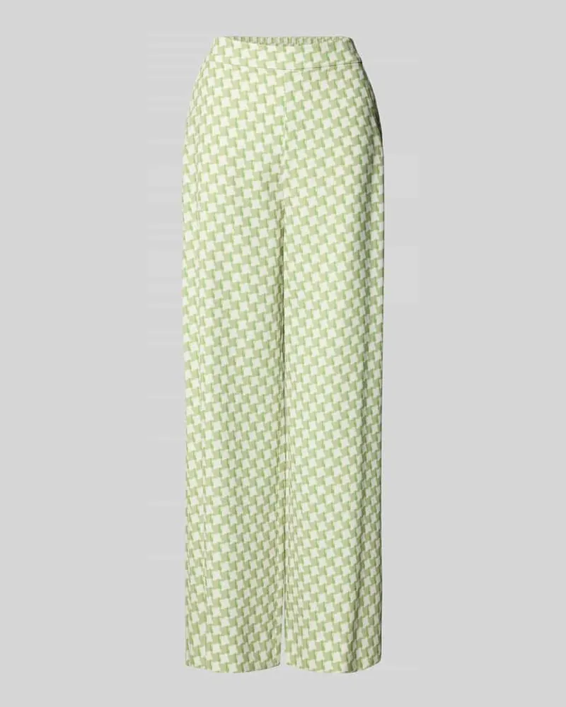 HUGO BOSS Regular Fit Weite Hose mit elastischem Bund Modell 'Haseli-1 Hellgruen