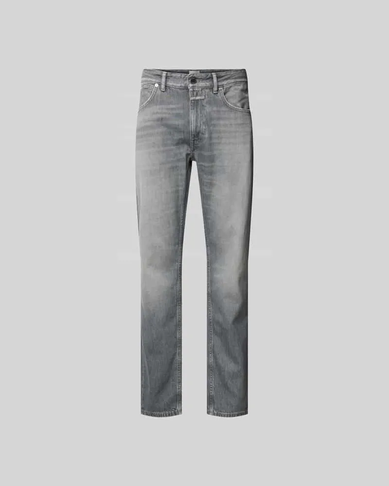 Closed Straight Fit Jeans aus reiner Baumwolle Mittelgrau
