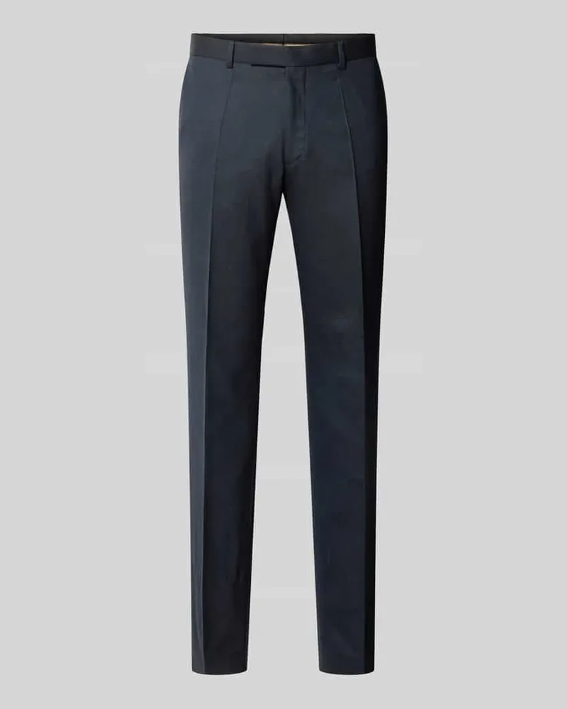 HUGO BOSS Regular Fit Anzughose mit Woll-Anteil Modell 'LEON Blau