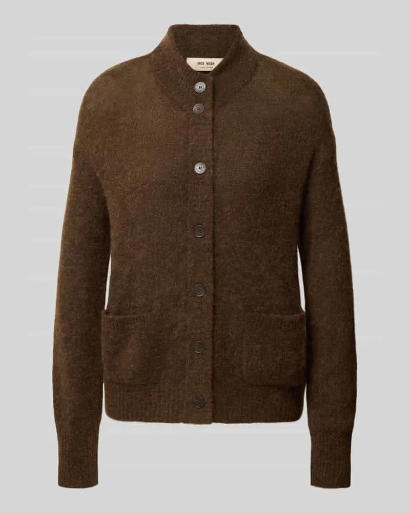 Mos Mosh Oversized Strickjacke mit Woll-Anteil Modell 'Mape Dunkelbraun