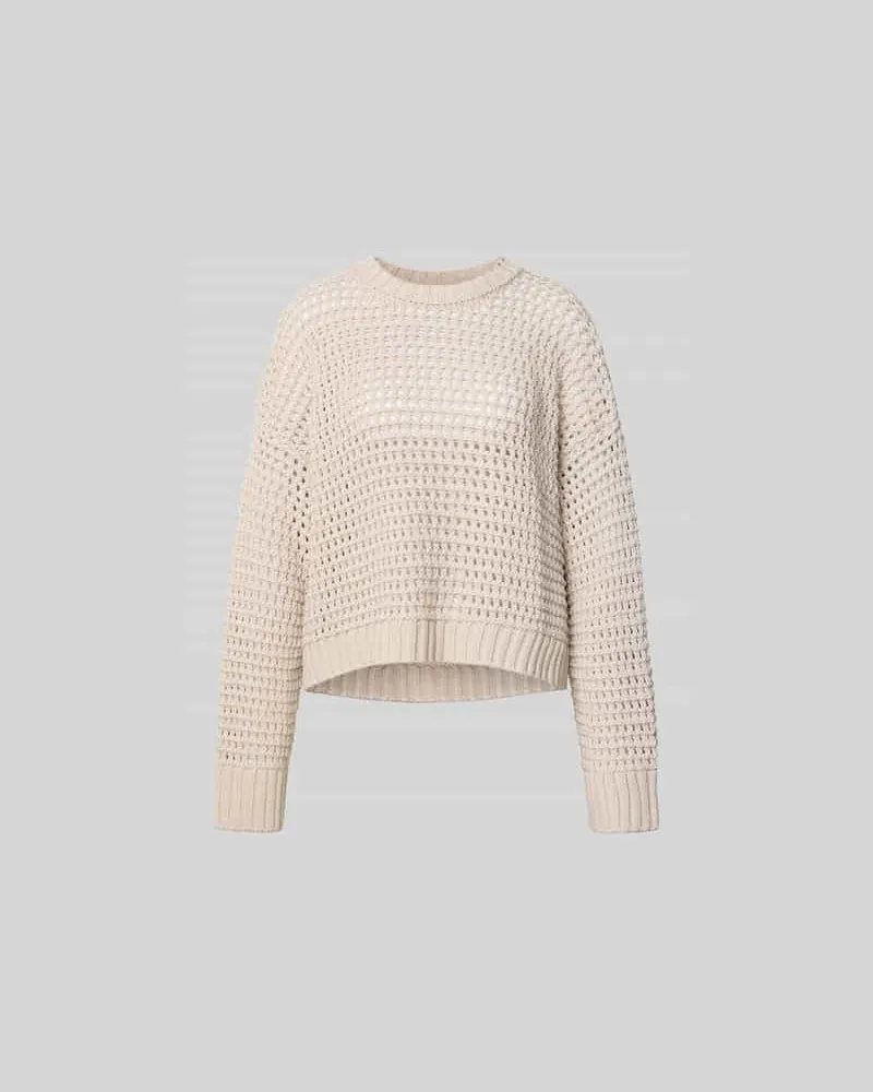 Juvia Relaxed Fit Pullover mit Lockmuster Sand