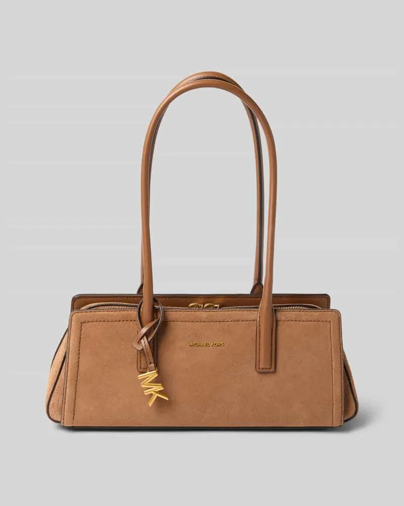 Michael Kors Handtasche aus Leder mit Label-Applikation Modell 'LAILA Mittelbraun