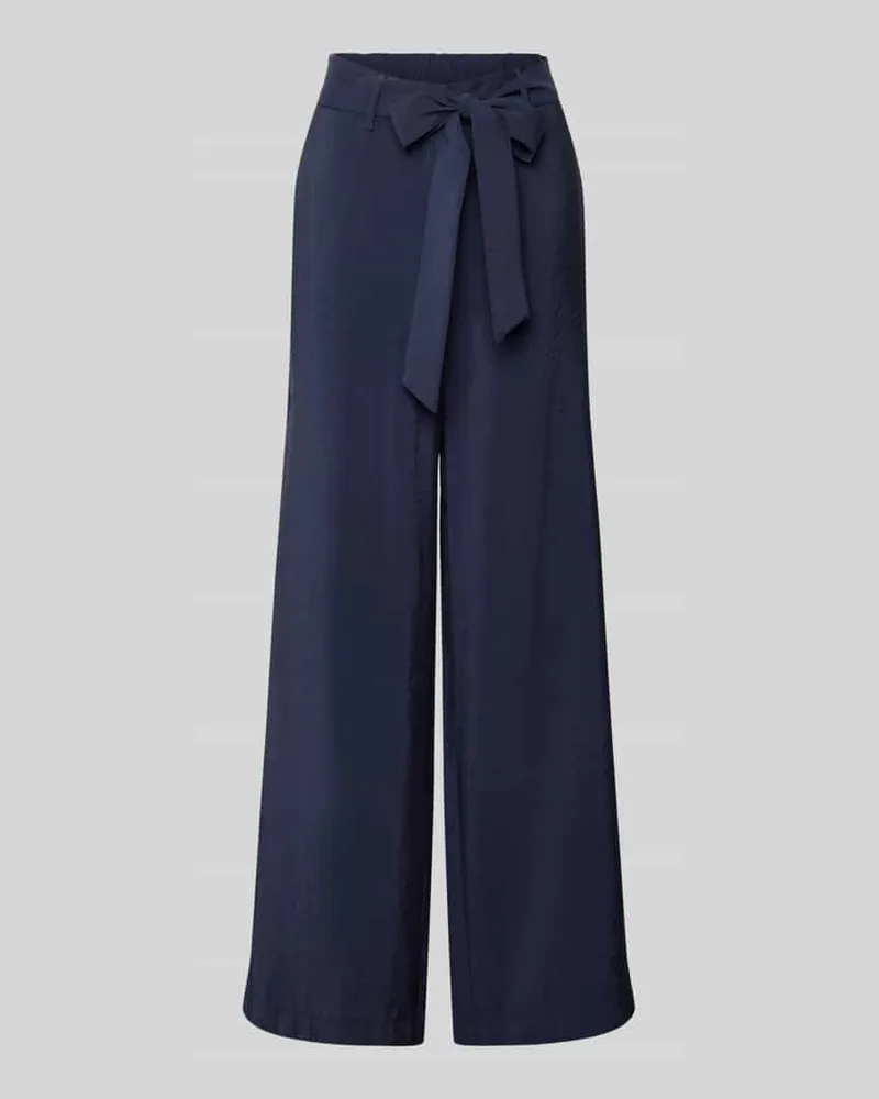 More & More Stoffhose aus Modal-Mix mit Bindegürtel Marine