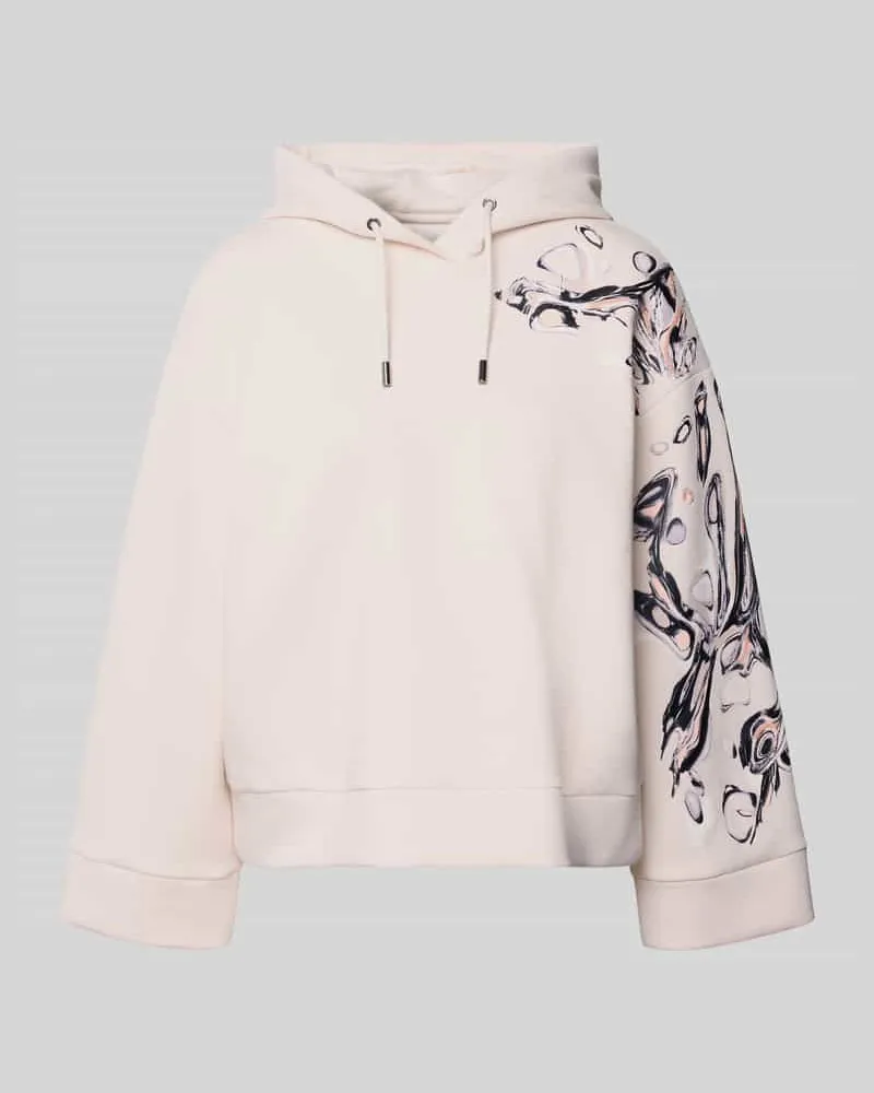 Marc Cain Sweatshirt mit Ärmelprint Sand